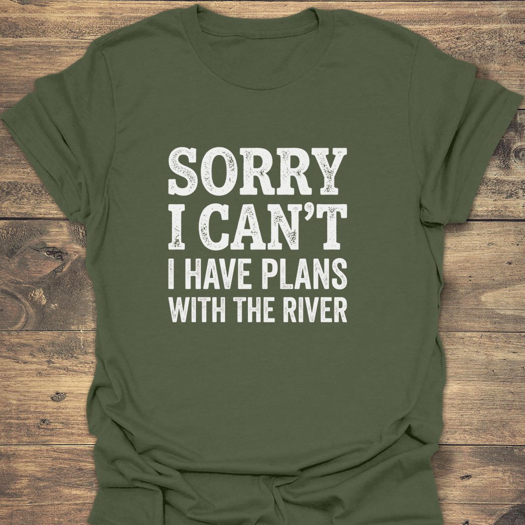 Plans With The River - Military Green t-shirt
