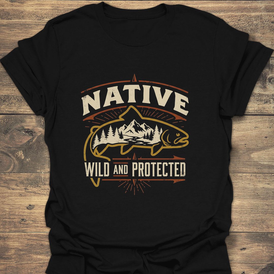 Native Wild And Protected - Black t-shirt