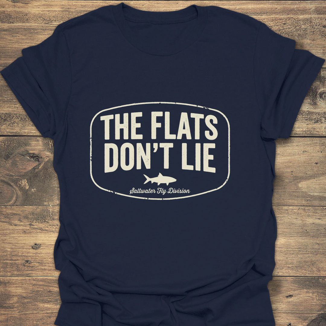 The Flats Don't Lie - Navy t-shirt