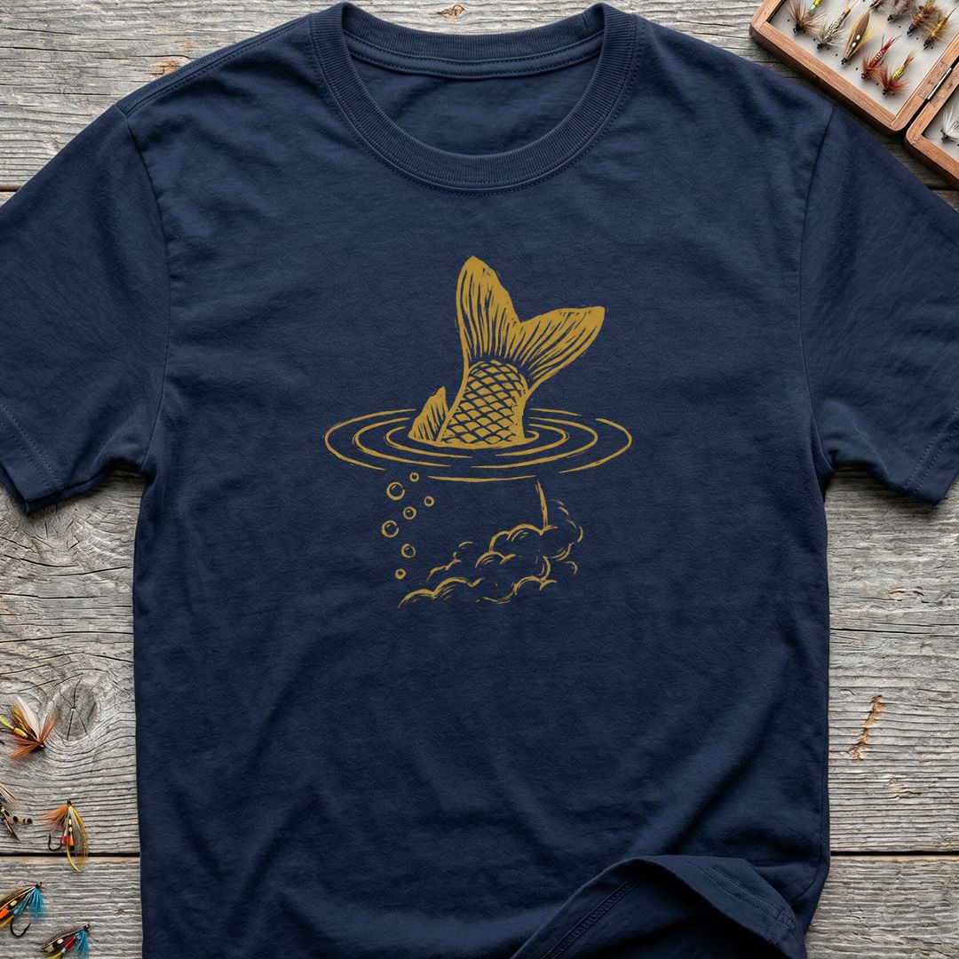 Tailing Trout Rise - Navy t-shirt