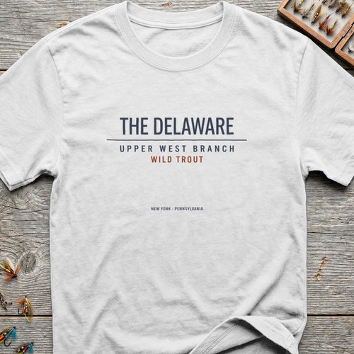Delaware Upper West Branch Trout - White t-shirt