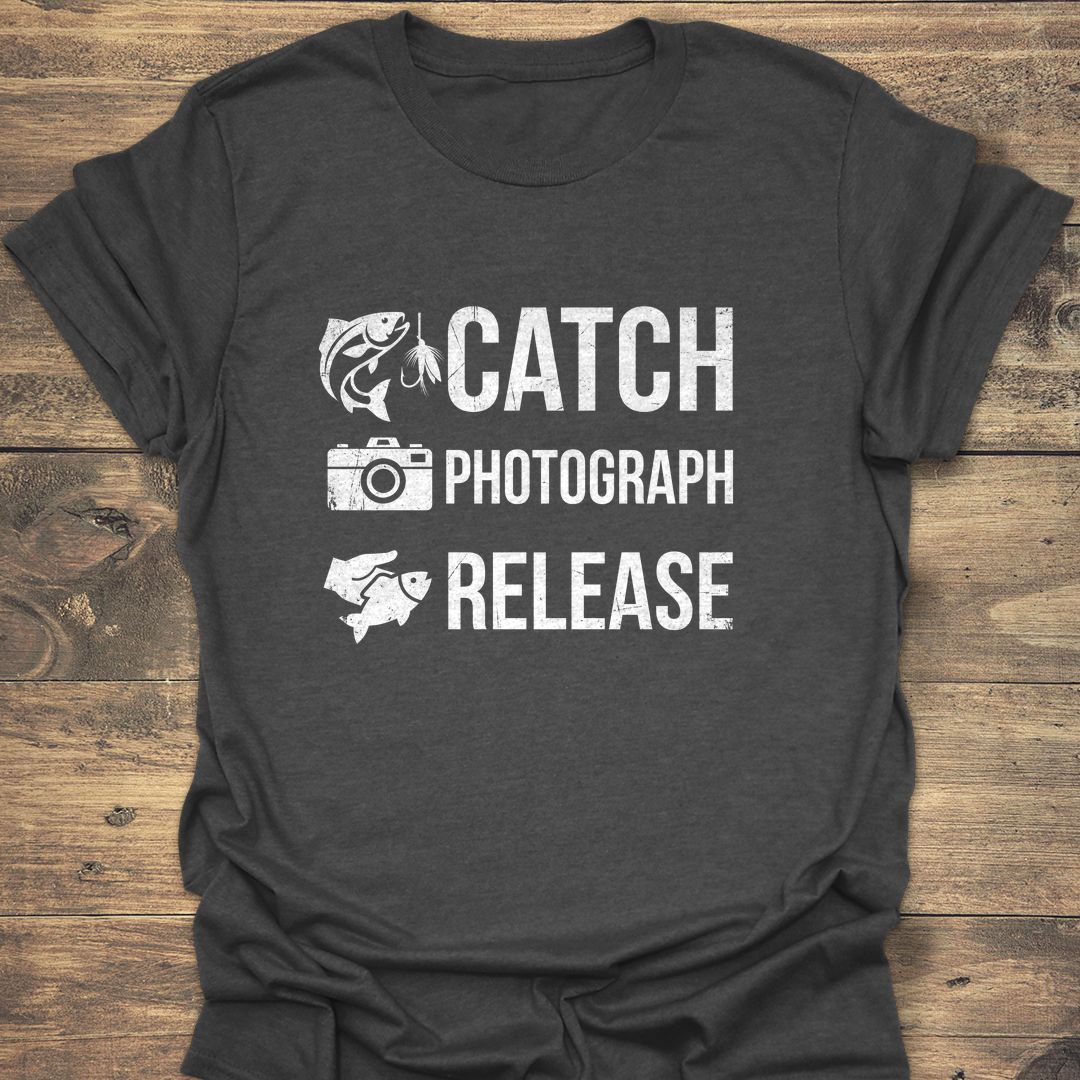 Catch Photograph Release - Dark Heather t-shirt