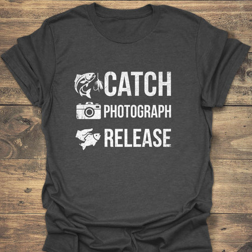 Catch Photograph Release - Dark Heather t-shirt