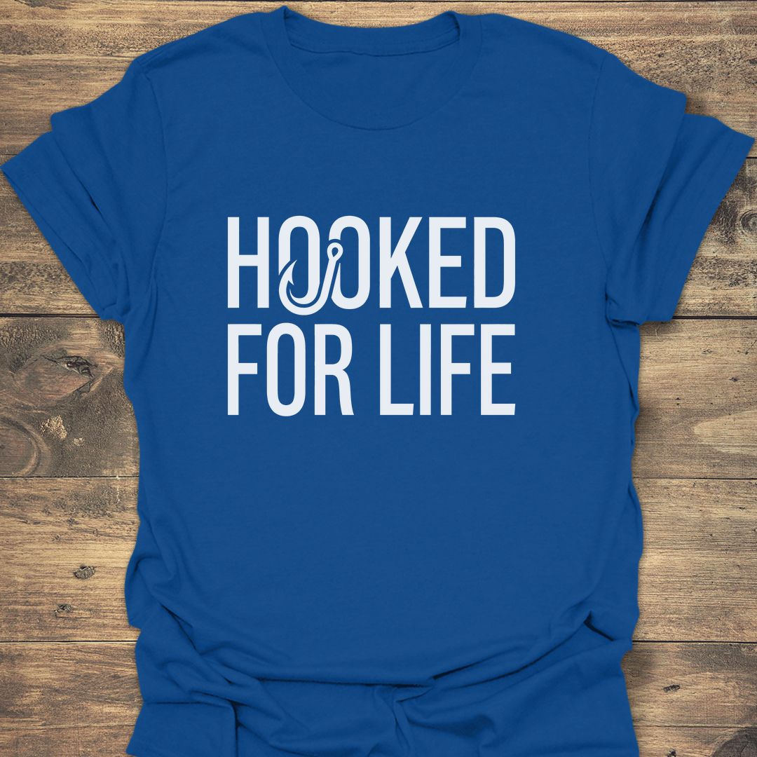 Hooked For Life - Royal t-shirt