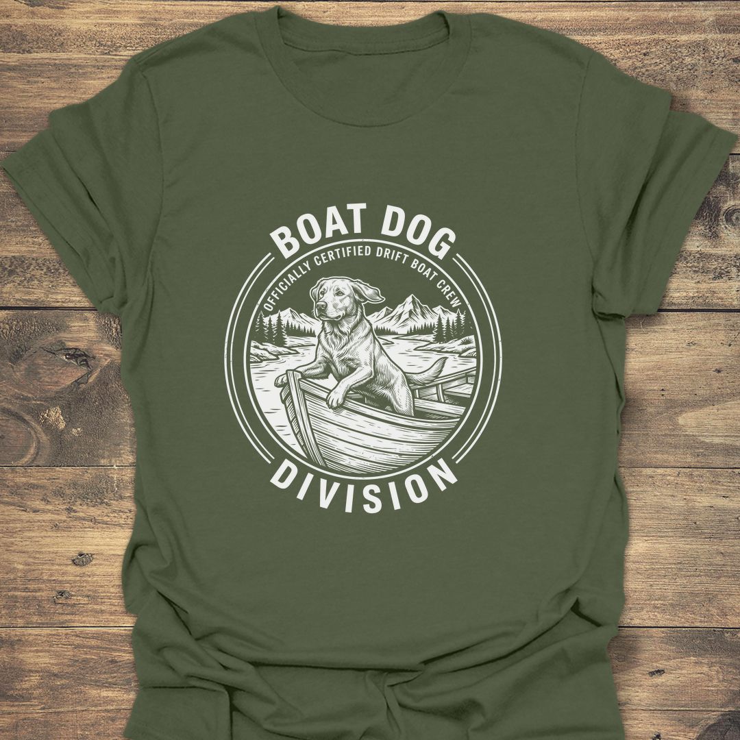 Boat Dog Division - Military Green t-shirt