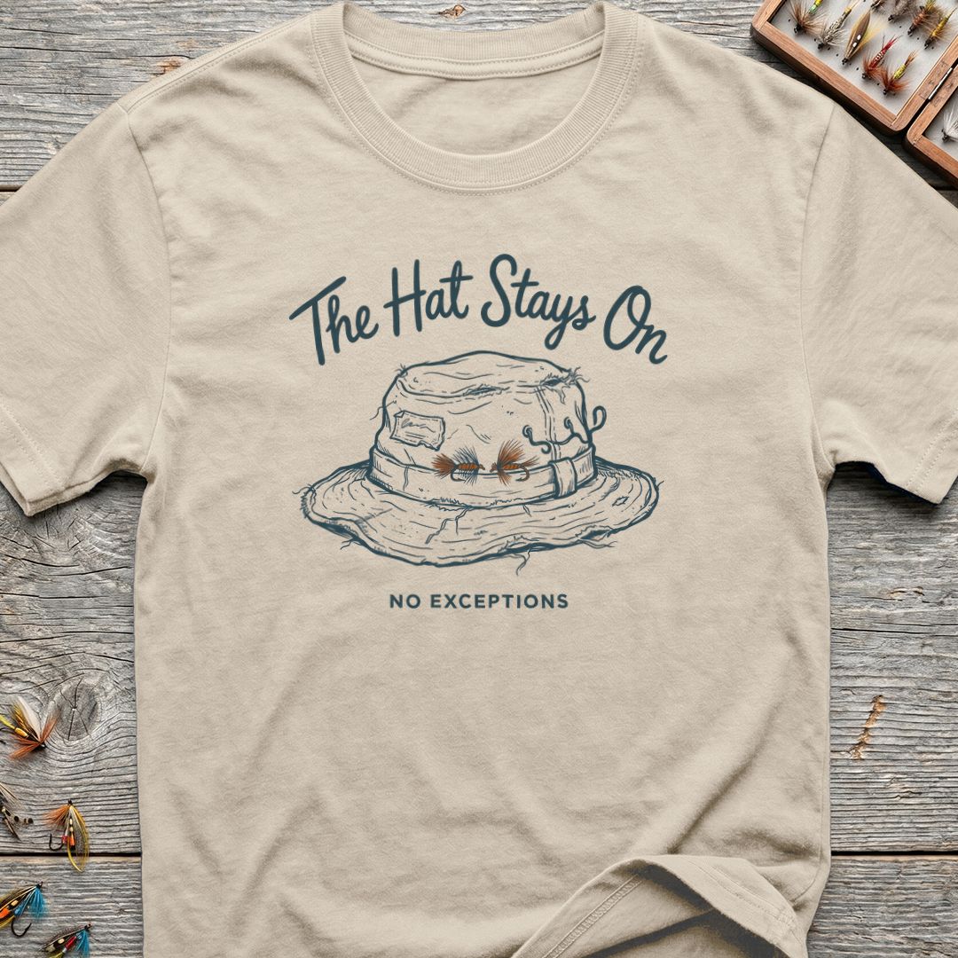 The Hat Stays On - Natural t-shirt