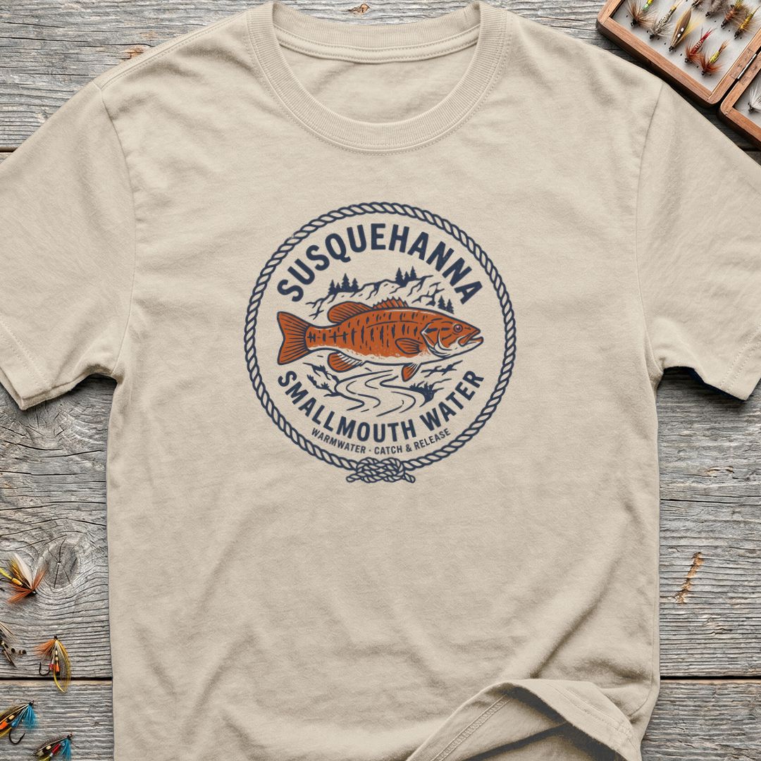 Susquehanna Smallmouth Water - Natural t-shirt