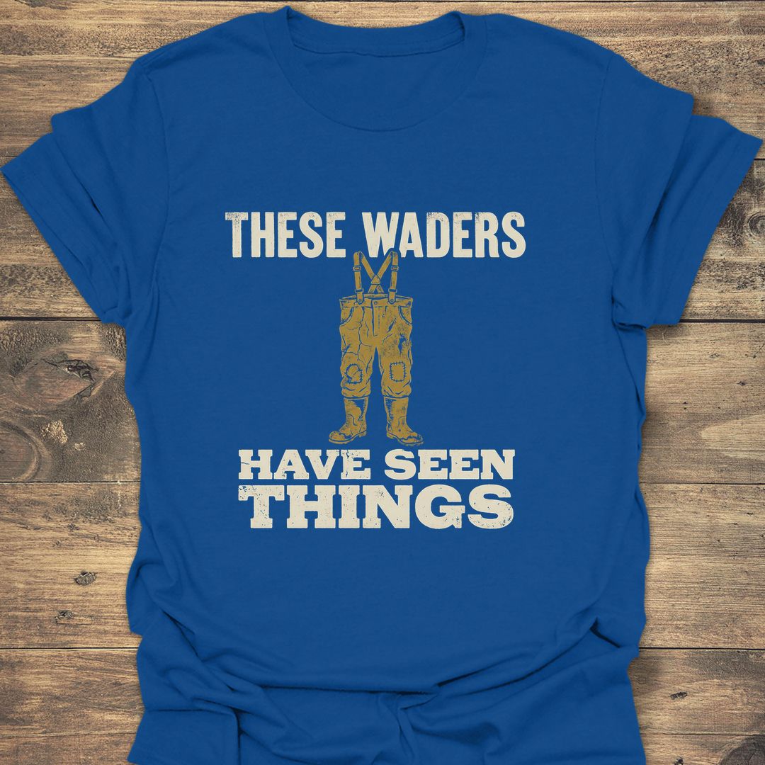 These Waders Have Seen Things - Royal t-shirt
