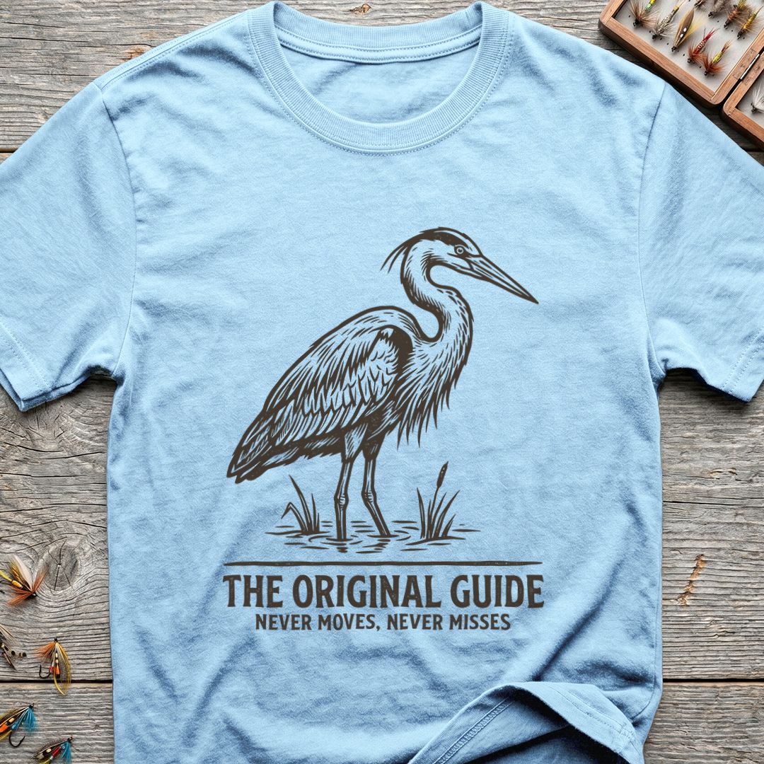 The Original Guide Heron - Light Blue t-shirt