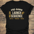 Pre-Dawn Launch Sequence - Black t-shirt