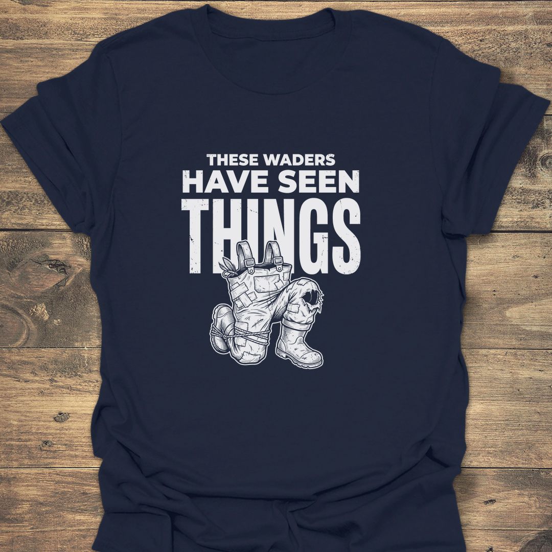 These Waders Have Seen Things - Navy t-shirt