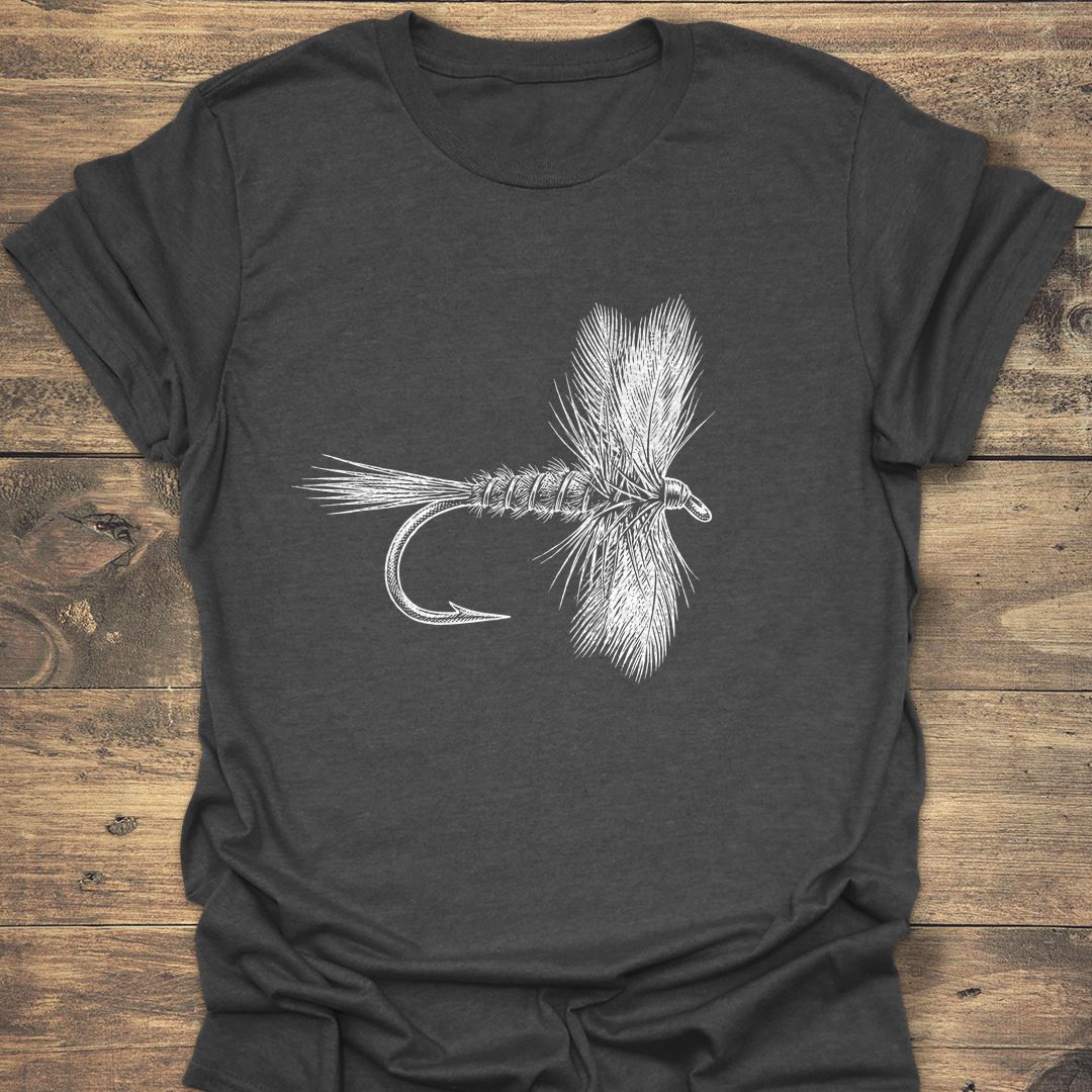 Classic Dry Fly Pattern - Dark Heather t-shirt