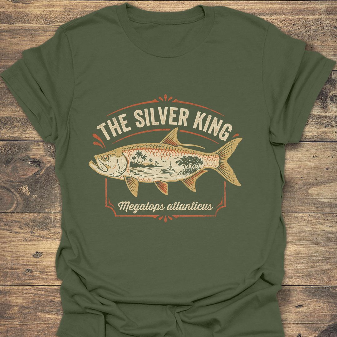The Silver King Tarpon - Military Green t-shirt