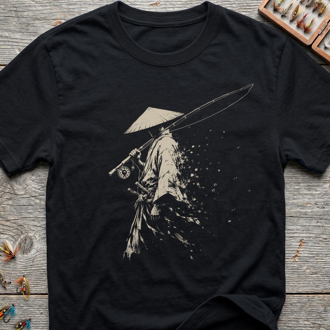 Samurai Fly Fishing - Black t-shirt