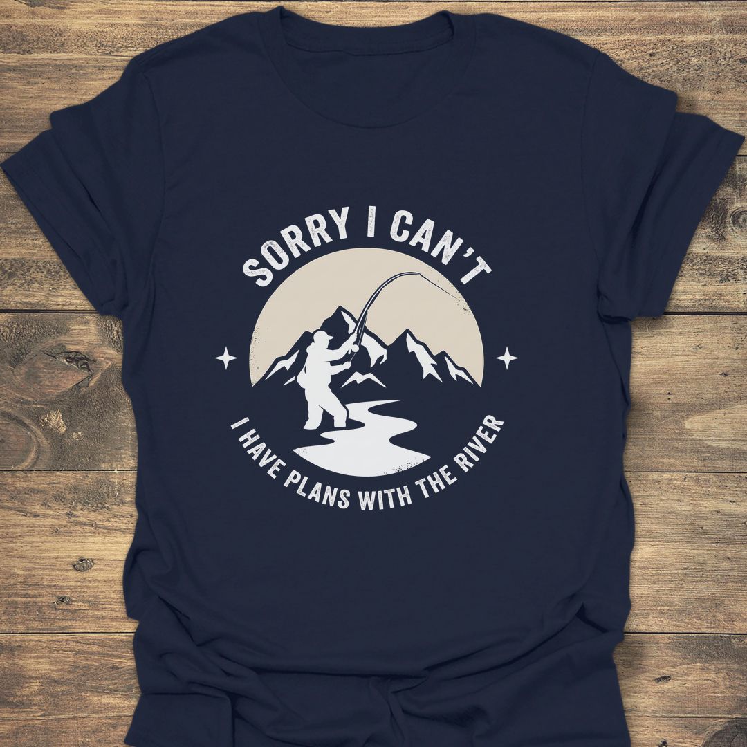 Plans With The River - Navy t-shirt