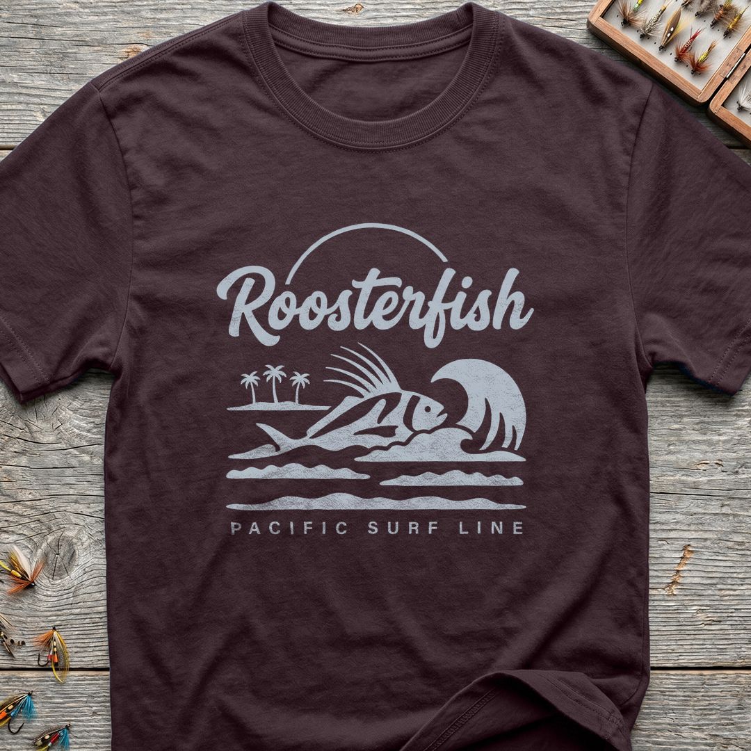 Roosterfish Pacific Surf Line - Dark Chocolate t-shirt