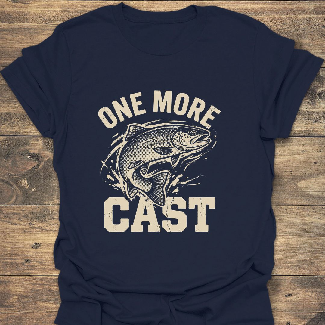 One More Cast Trout - Navy t-shirt