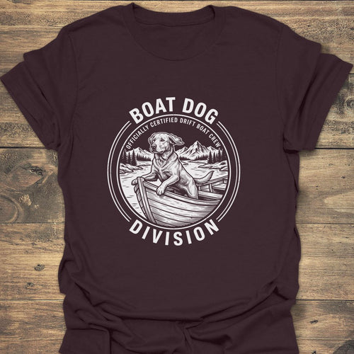 Boat Dog Division - Dark Chocolate t-shirt