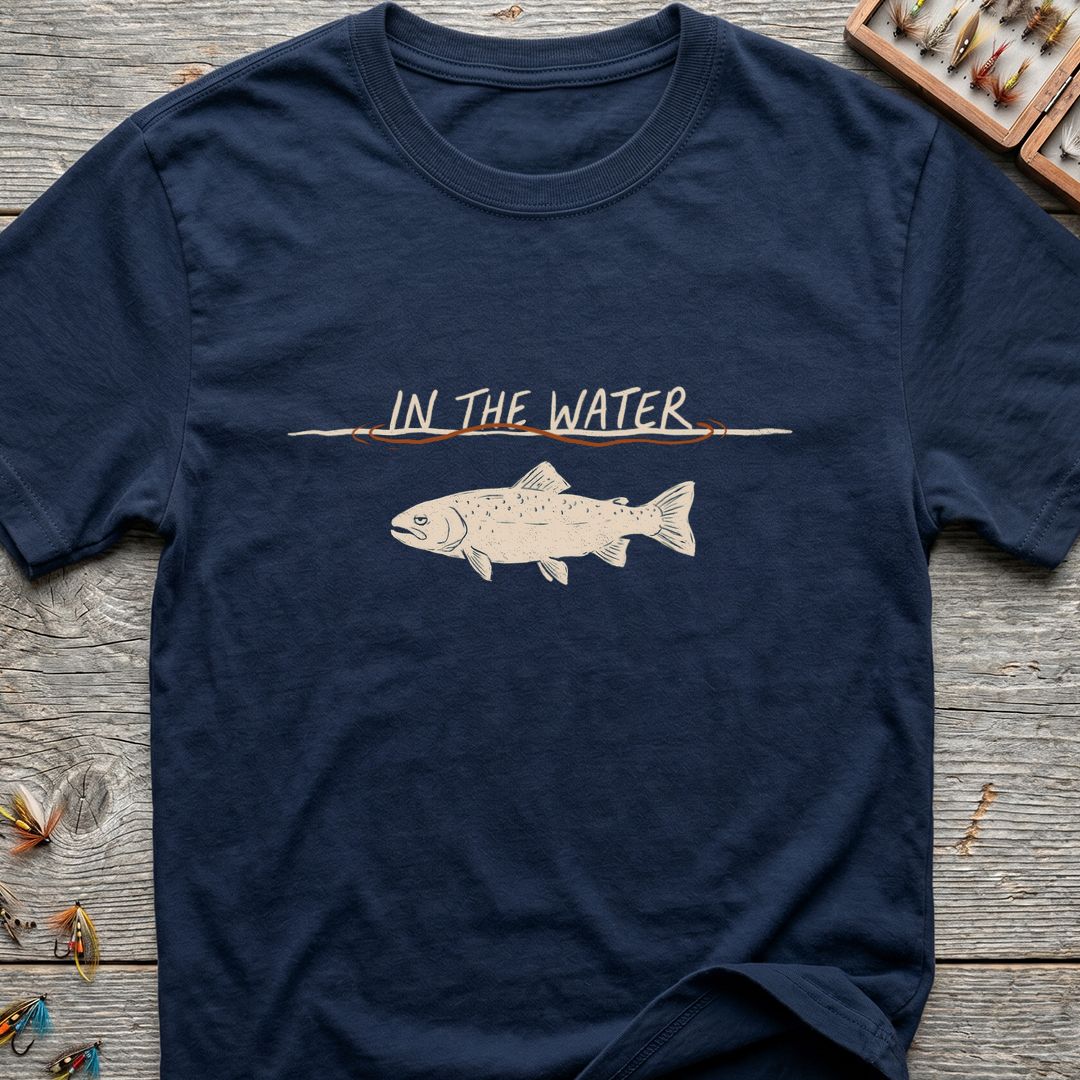 In The Water Trout - Navy t-shirt