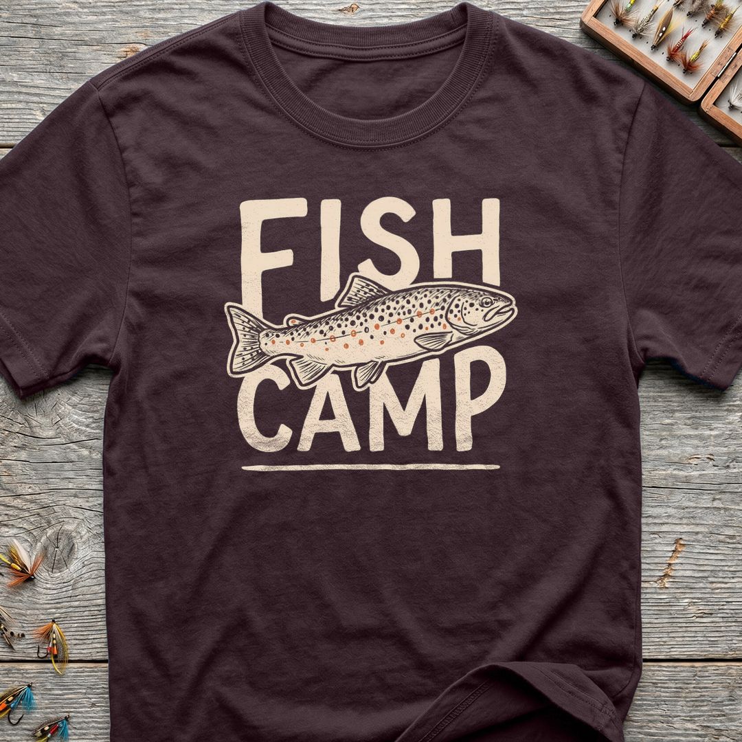 Fish Camp Brown Trout - Dark Chocolate t-shirt