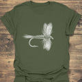 Classic Dry Fly Pattern - Military Green t-shirt
