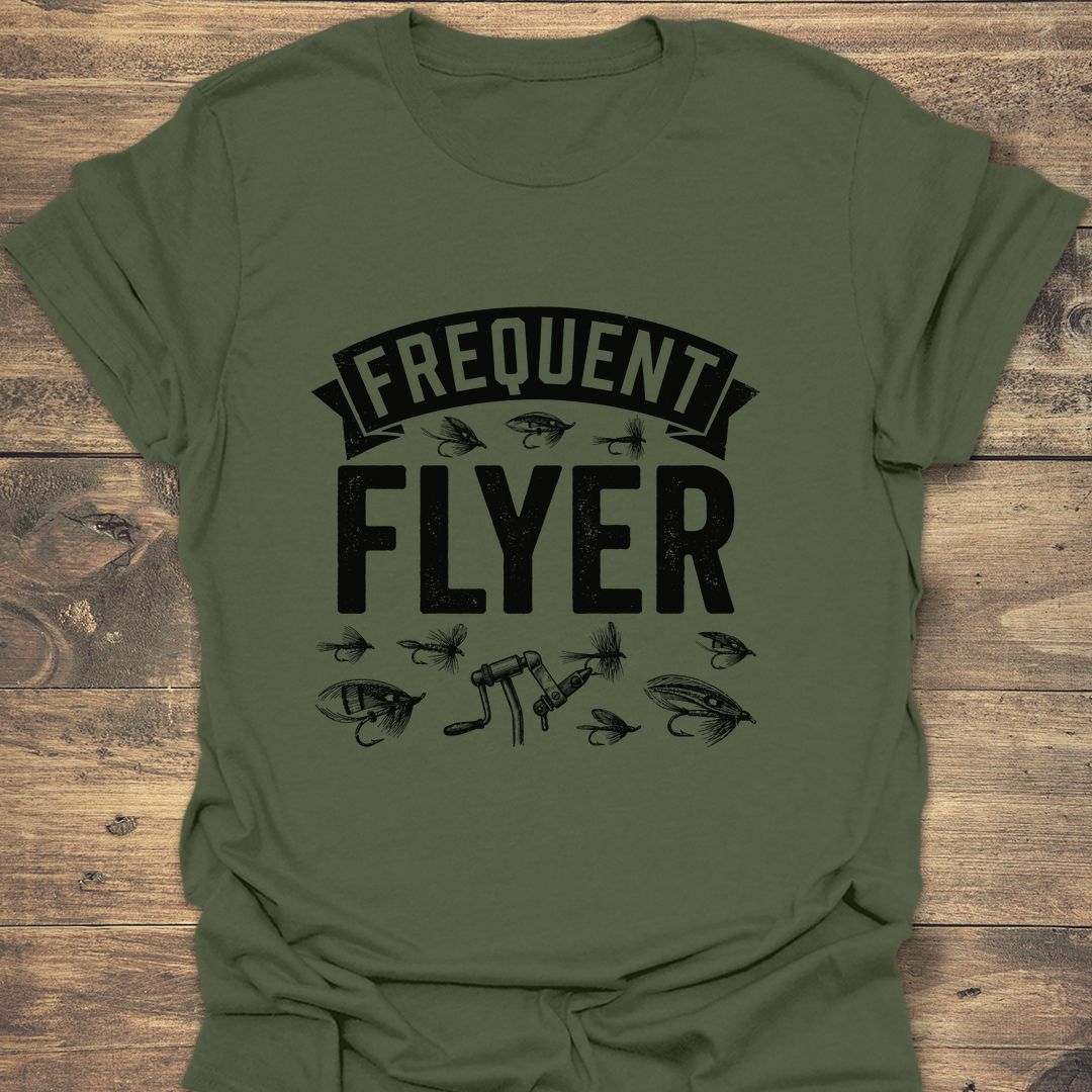Frequent Flyer - Military Green t-shirt