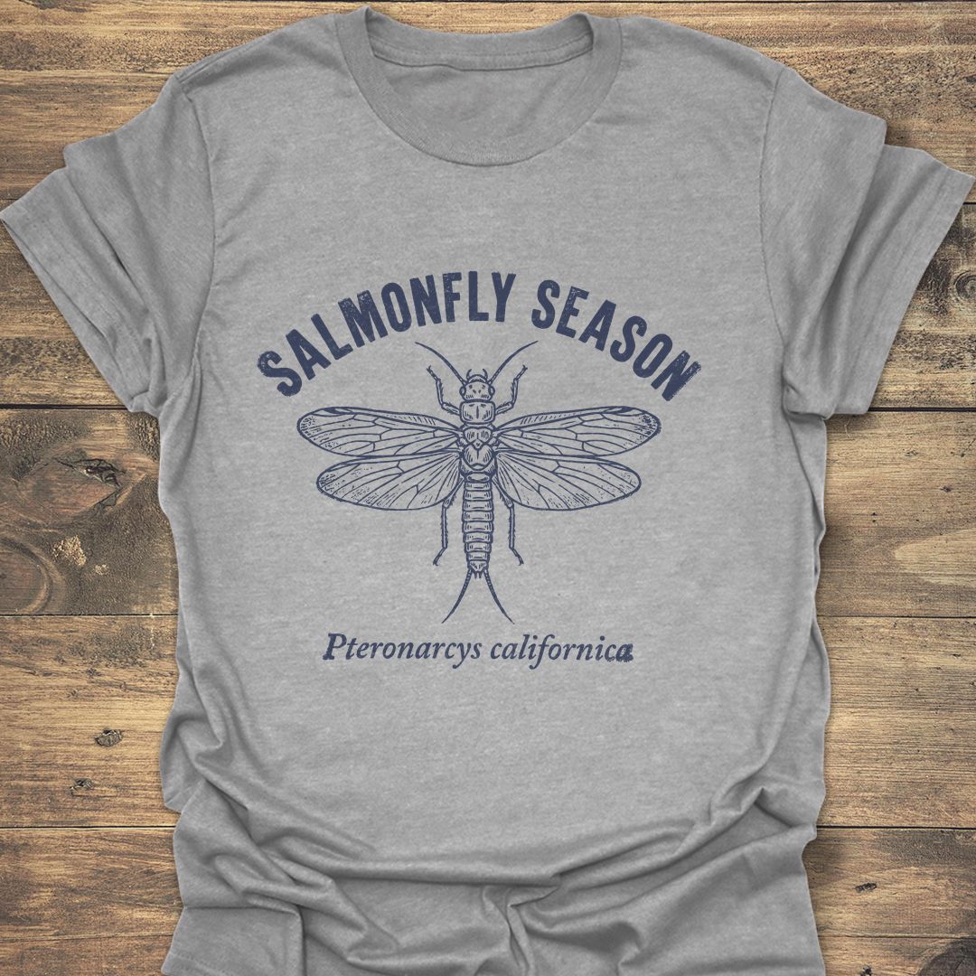 Salmonfly Season - Sport Grey t-shirt