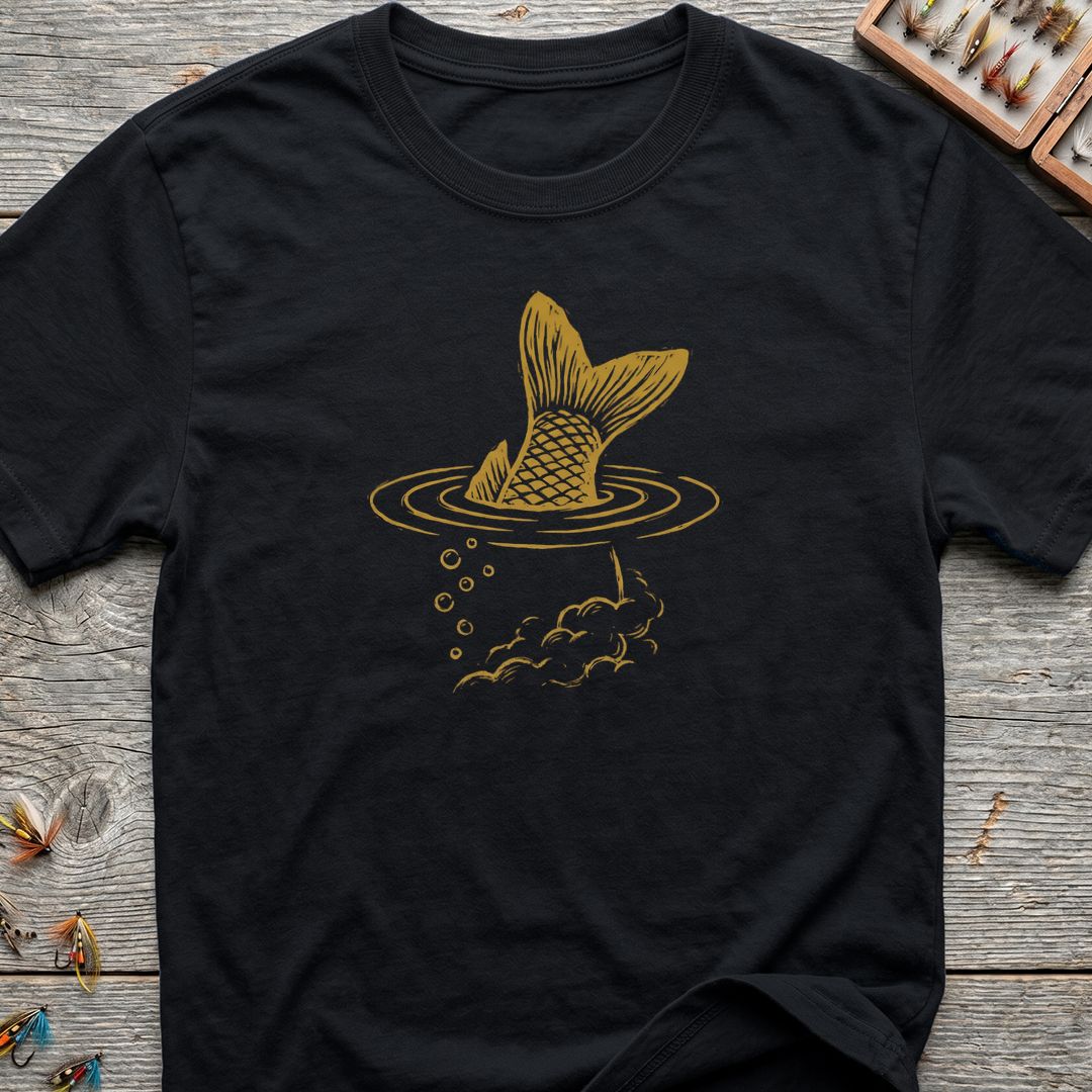 Tailing Trout Rise - Black t-shirt