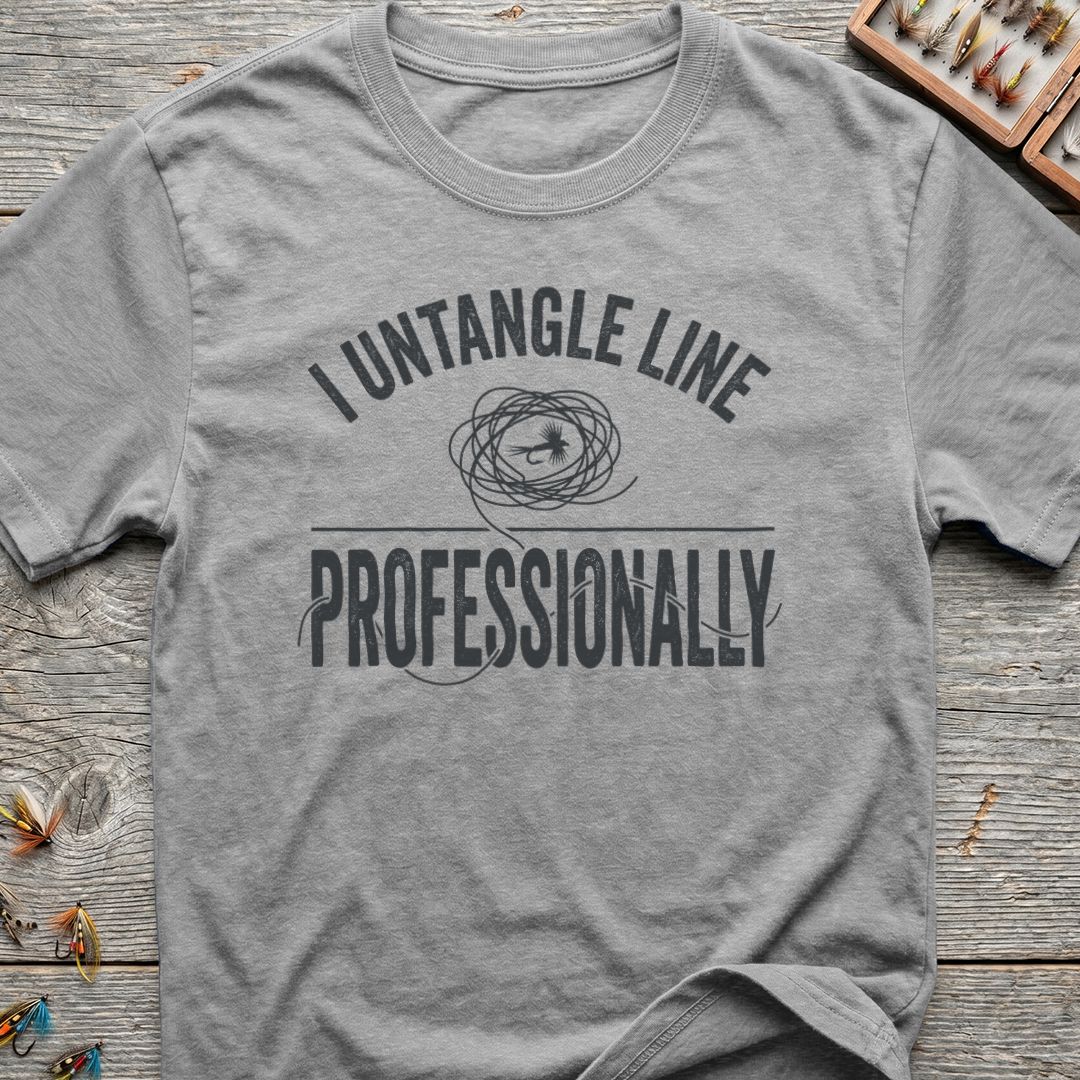 I Untangle Line Professionally - Sport Grey t-shirt