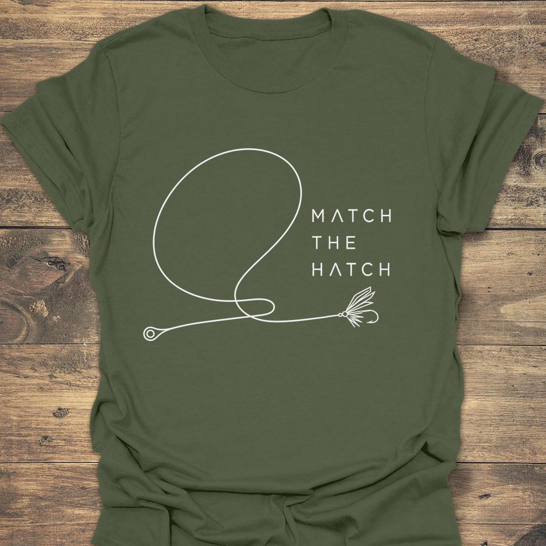 Match The Hatch - Military Green t-shirt