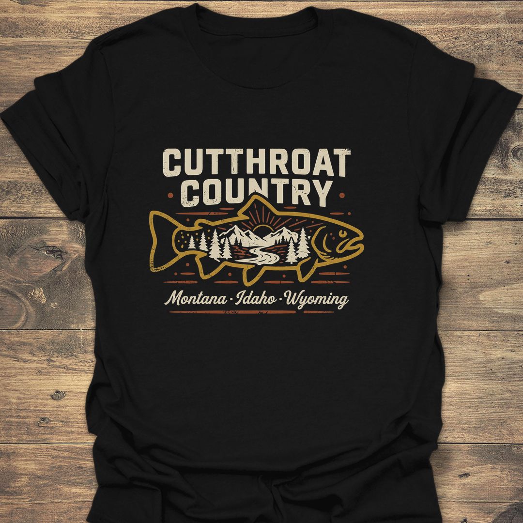 Cutthroat Country Trout - Black t-shirt