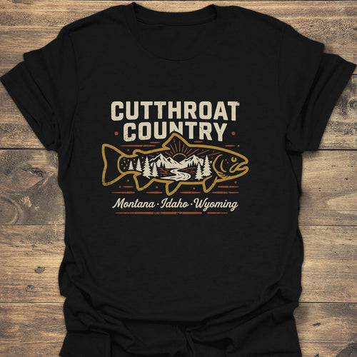 Cutthroat Country Trout - Black t-shirt