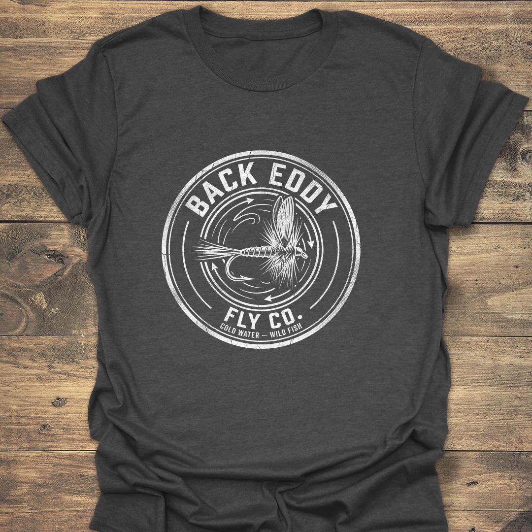 Back Eddy Fly Co - Dark Heather t-shirt