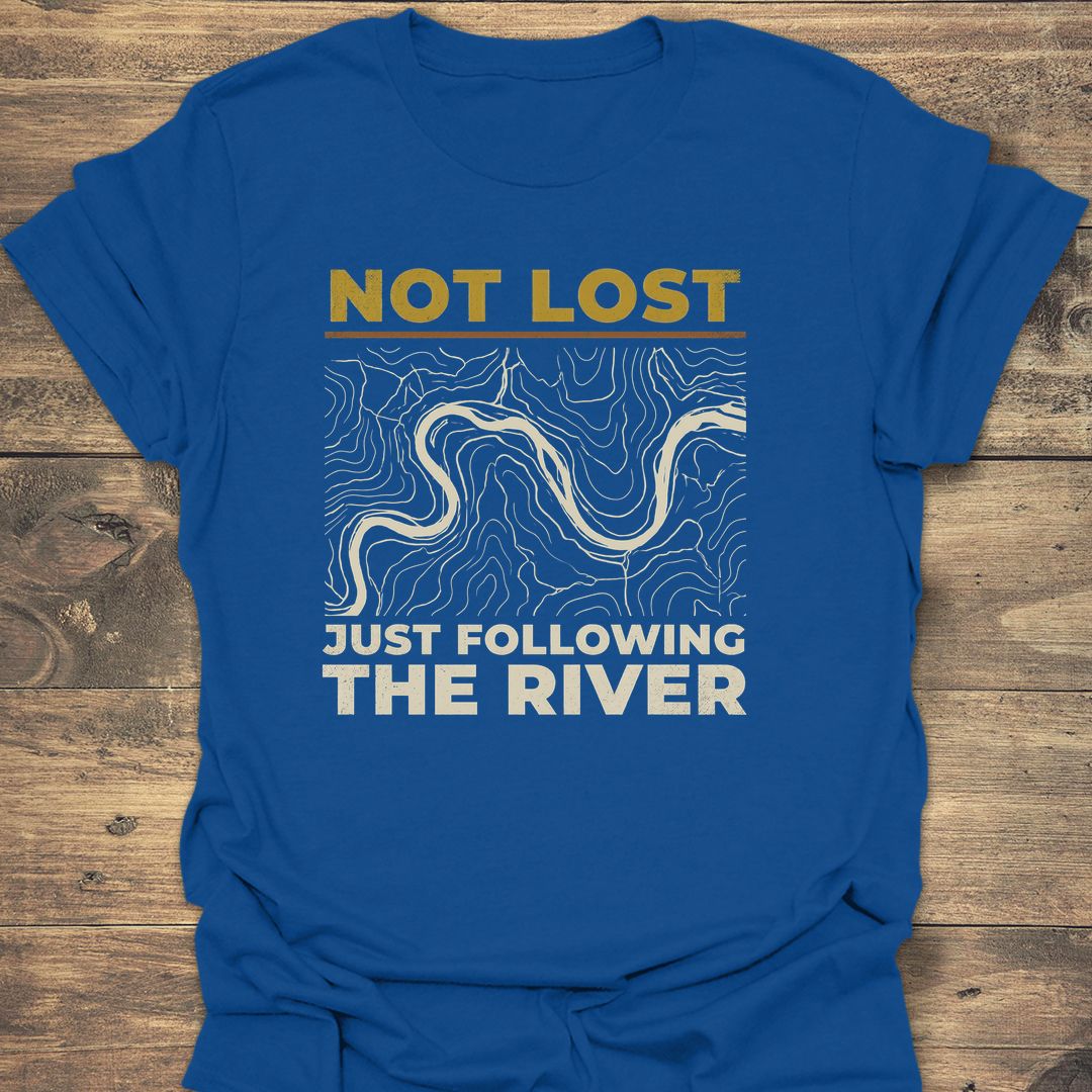 Not Lost Following The River - Royal t-shirt