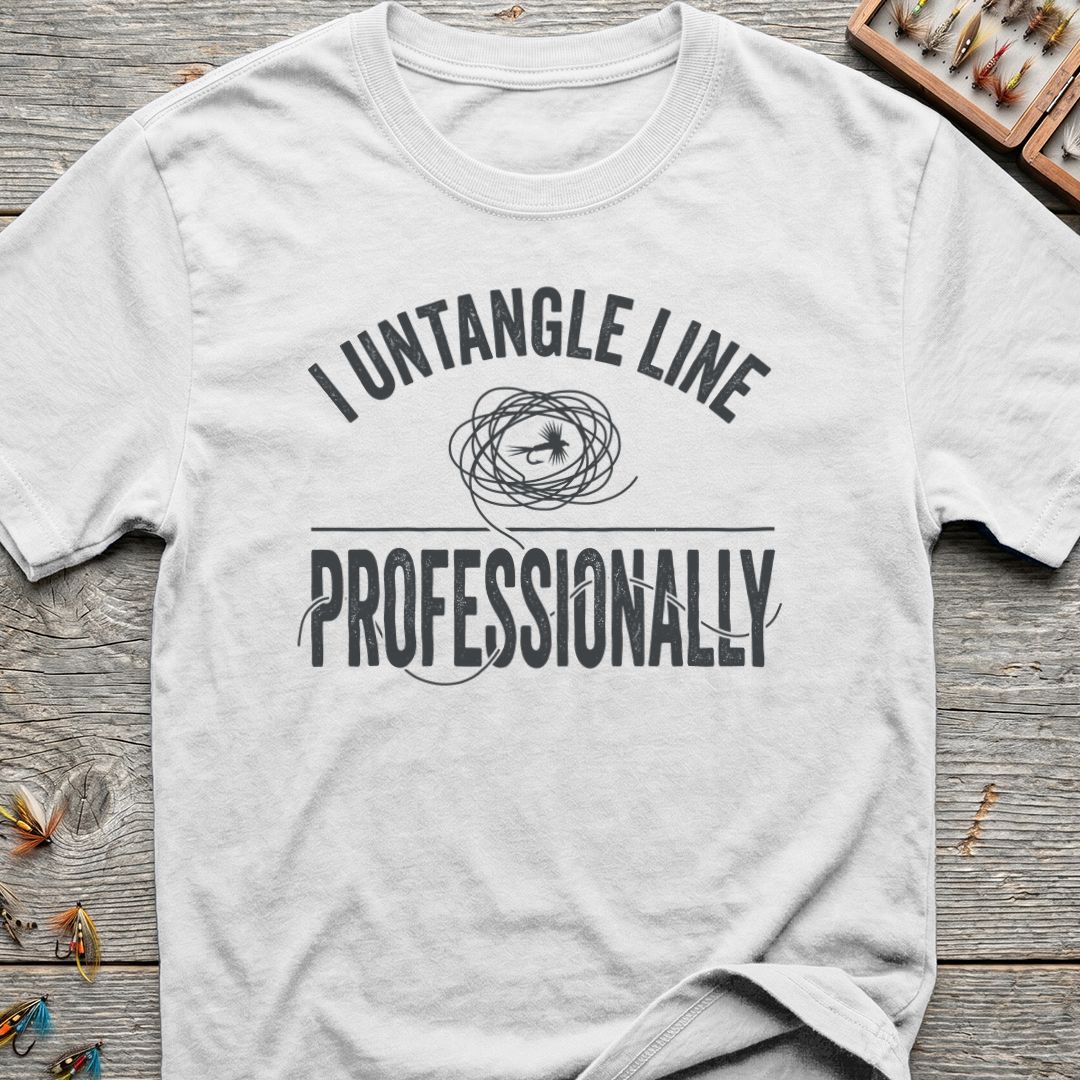 I Untangle Line Professionally - White t-shirt