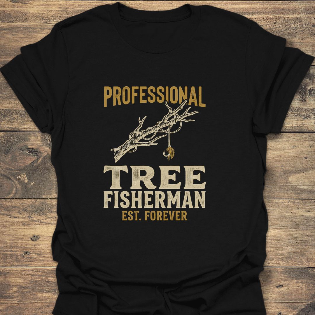 Professional Tree Fisherman - Black t-shirt