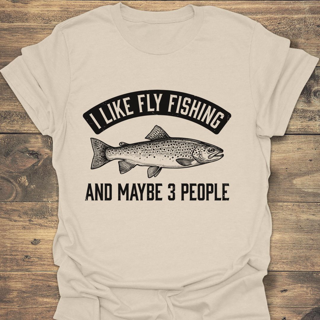 I Like Fly Fishing Maybe - Natural t-shirt