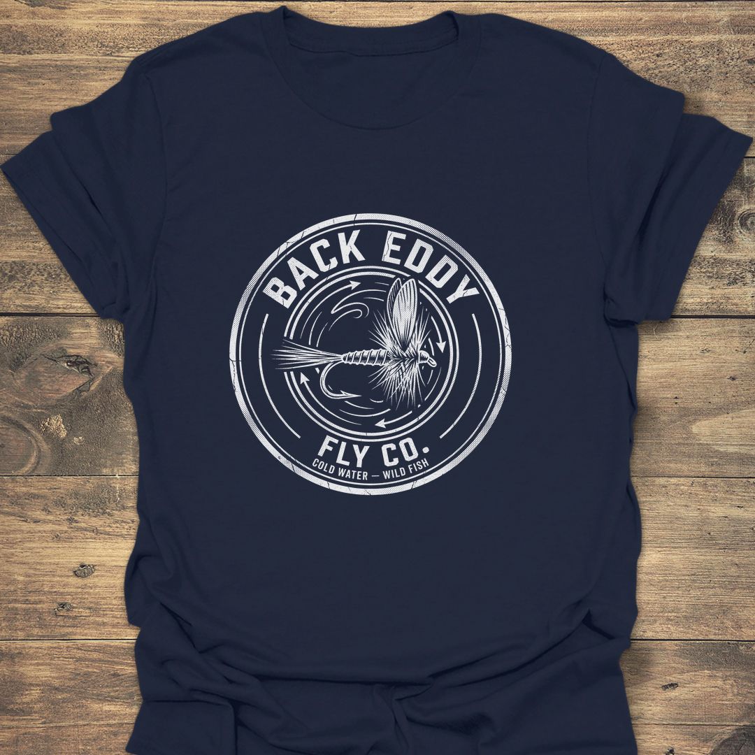 Back Eddy Fly Co - Navy t-shirt
