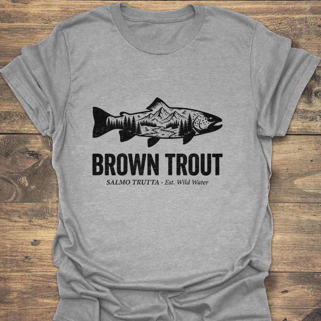 Brown Trout Salmo Trutta - Sport Grey t-shirt