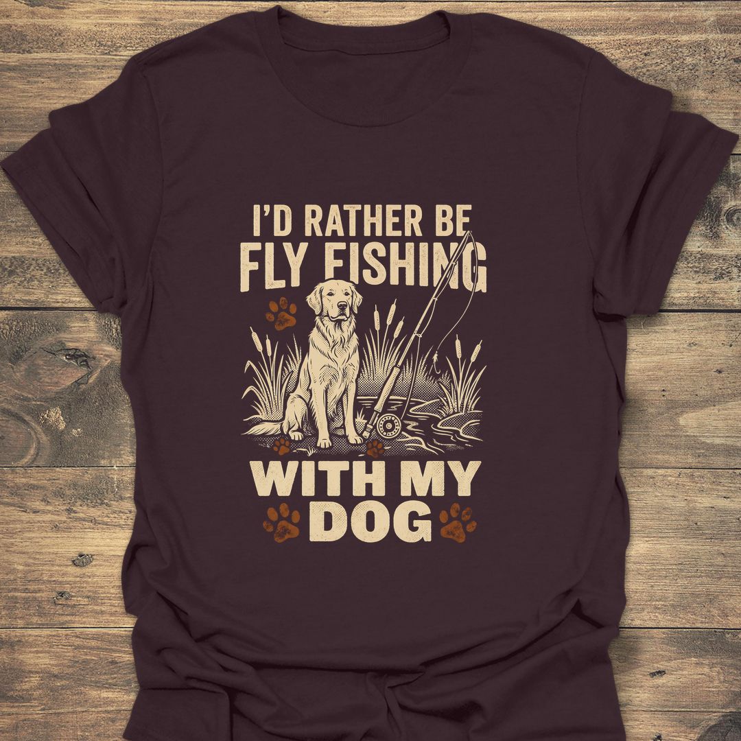 Rather Be Fly Fishing With - Dark Chocolate t-shirt