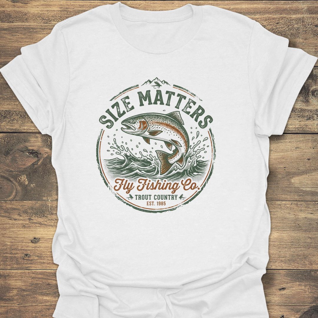 Size Matters Trout Country - White t-shirt
