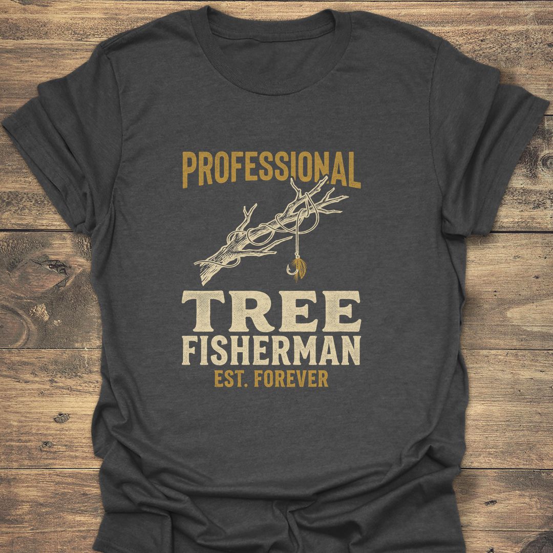 Professional Tree Fisherman - Dark Heather t-shirt