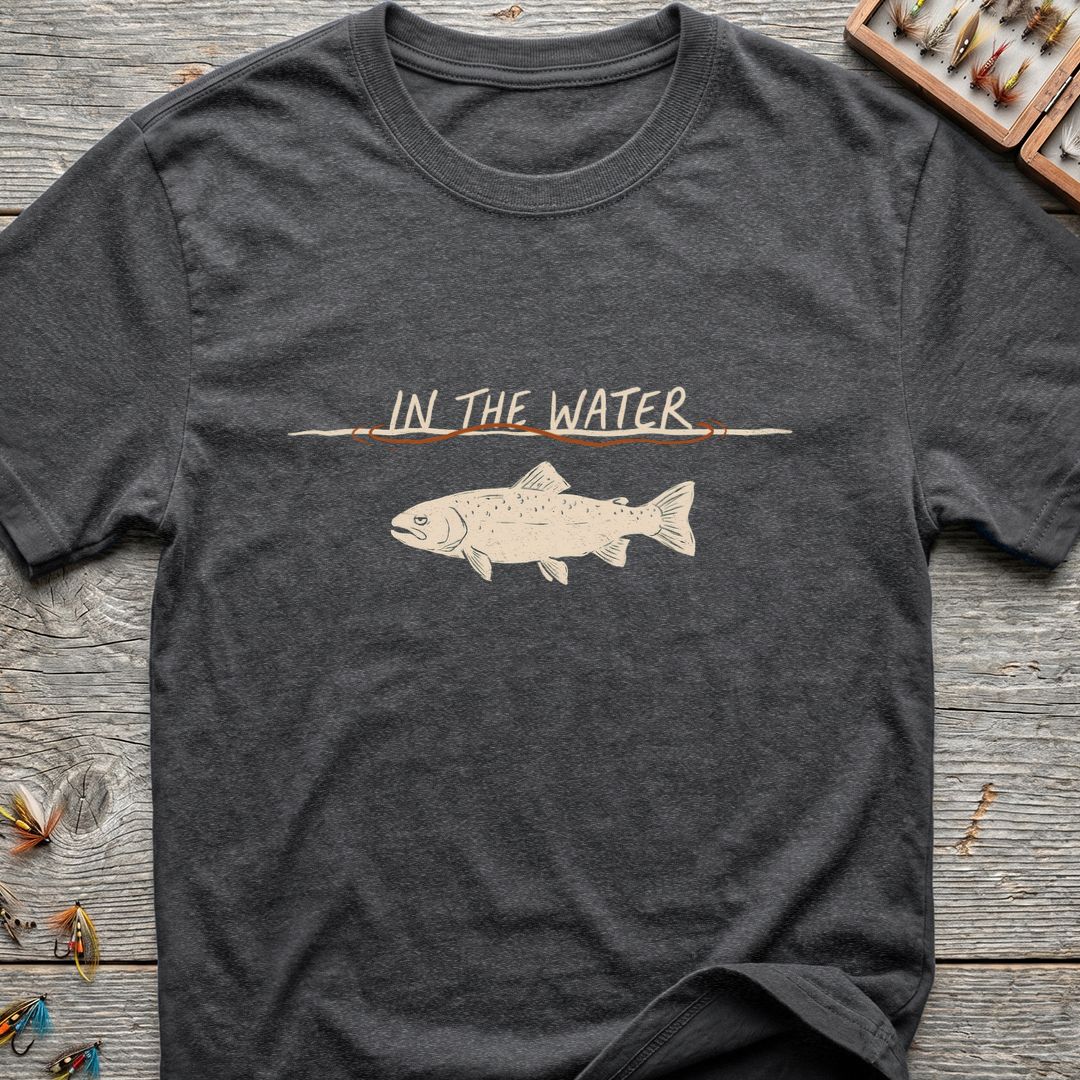 In The Water Trout - Dark Heather t-shirt