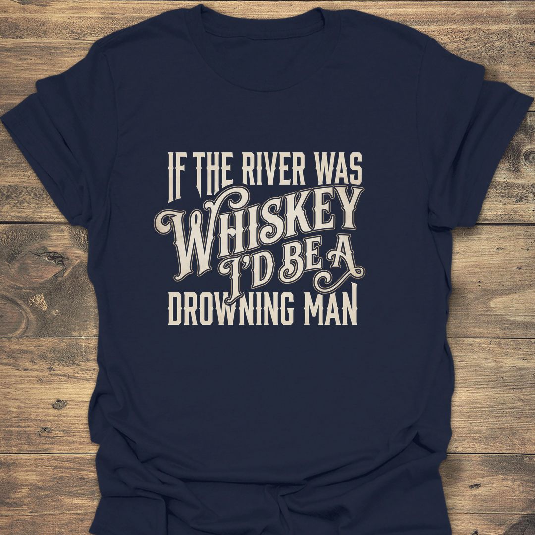 River Of Whiskey - Navy t-shirt