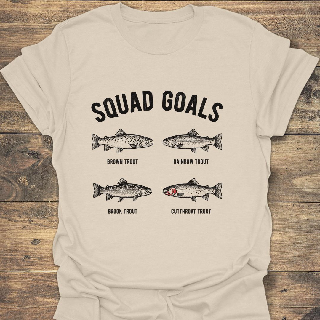 Trout Squad Goals - Natural t-shirt