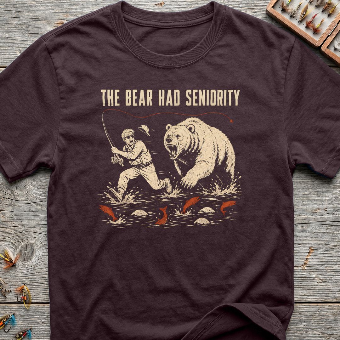 The Bear Had Seniority - Dark Chocolate t-shirt