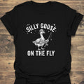 Silly Goose On The Fly - Black t-shirt