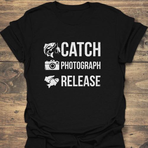 Catch Photograph Release - Black t-shirt
