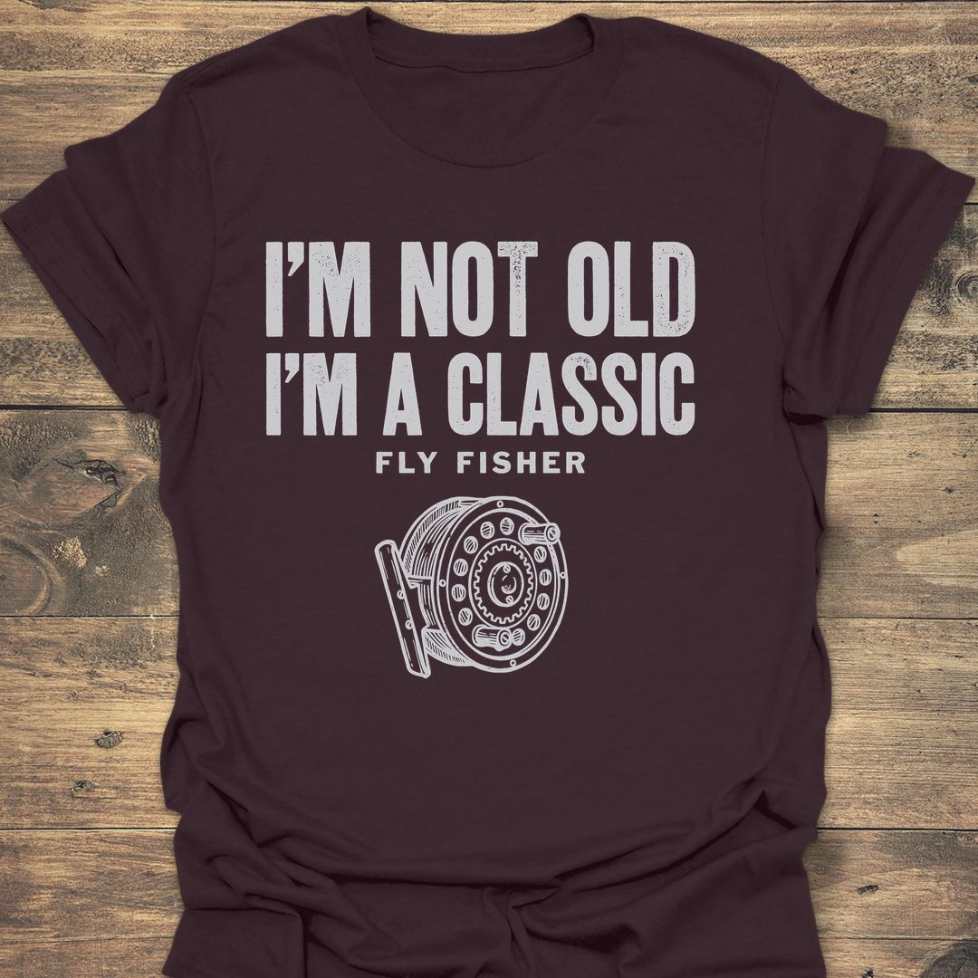 Not Old A Classic Fly - Dark Chocolate t-shirt