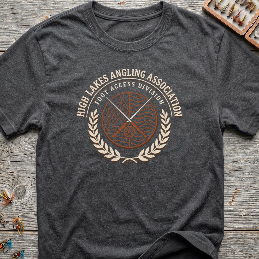High Lakes Angling Association - Dark Heather t-shirt